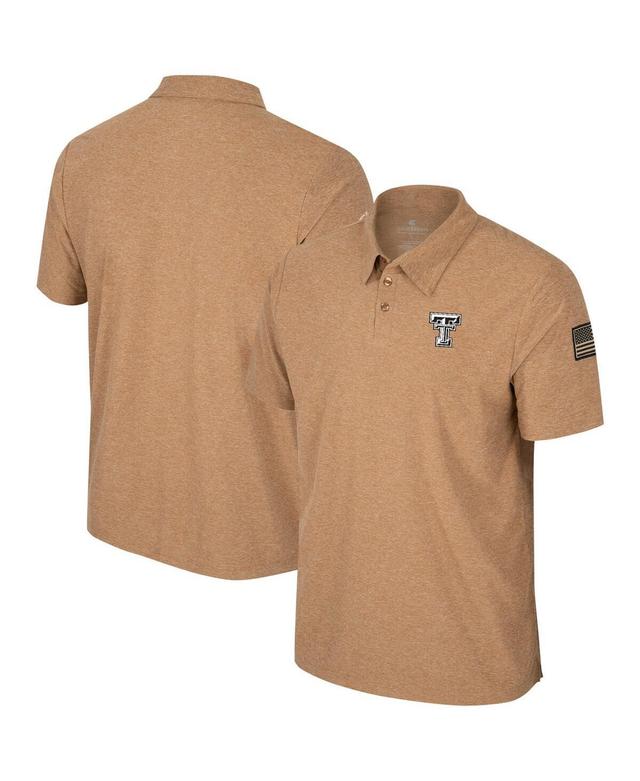 Mens Colosseum Khaki Texas Tech Red Raiders Oht Military-Inspired Appreciation Cloud Jersey Desert Polo Shirt Product Image