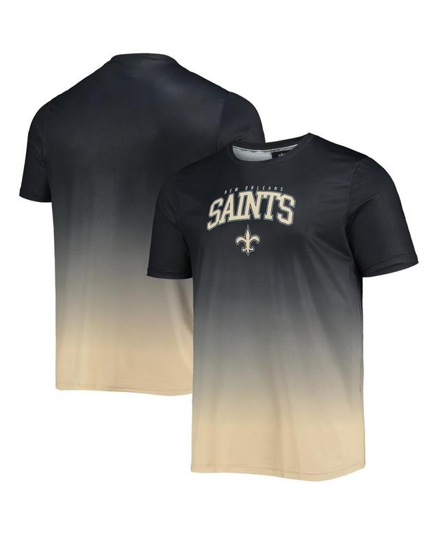 Mens FOCO /Gold New Orleans Saints Gradient Rash Guard Swim Shirt Product Image