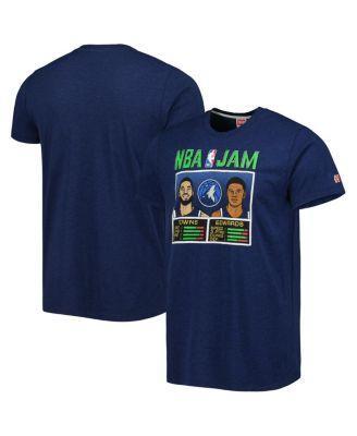 Mens Homage Karl-Anthony Towns and Anthony Edwards Navy Minnesota Timberwolves Nba Jam Tri-Blend T-shirt Product Image