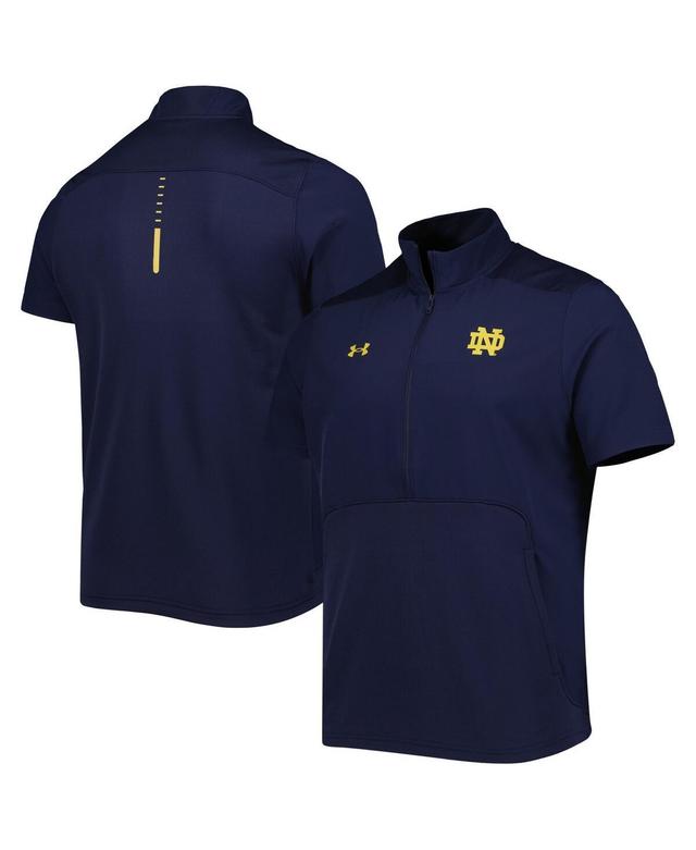 Mens Under Armour Navy Notre Dame Fighting Irish Motivate 2.0 Half-Zip Jacket Product Image