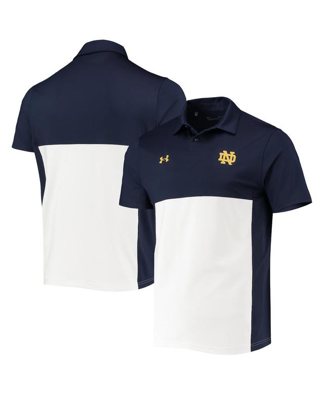 Mens Under Armour Navy Notre Dame Fighting Irish 2022 Blocked Coaches Performance Polo Shirt - Navy Product Image