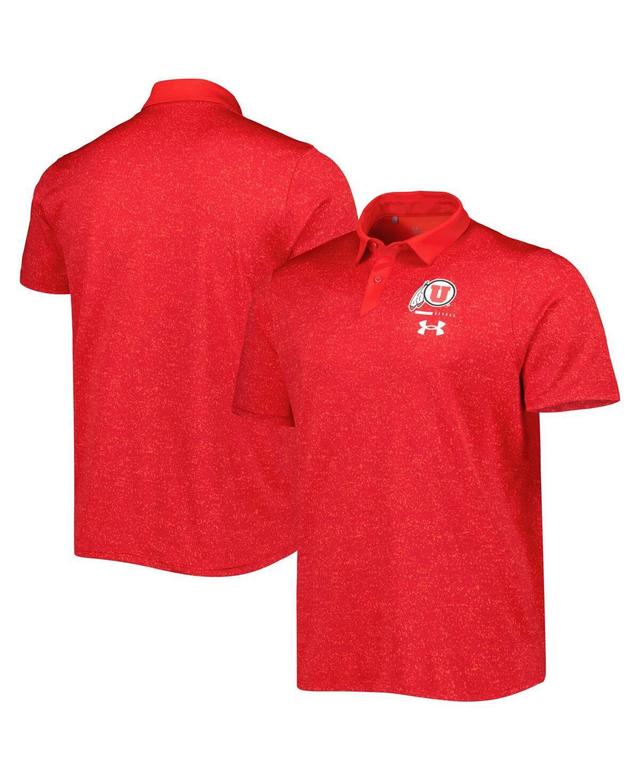 Mens Under Armour Red Utah Utes Static Performance Polo Shirt Product Image