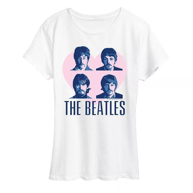 Womens The Beatles Heart Graphic Tee Product Image