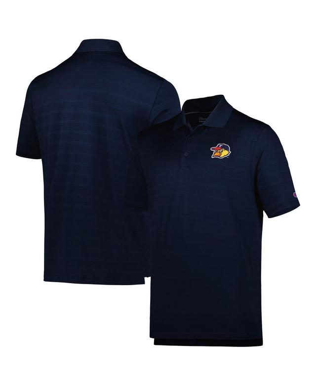 Mens Champion Navy Toledo Mud Hens Textured Solid Polo Shirt Product Image