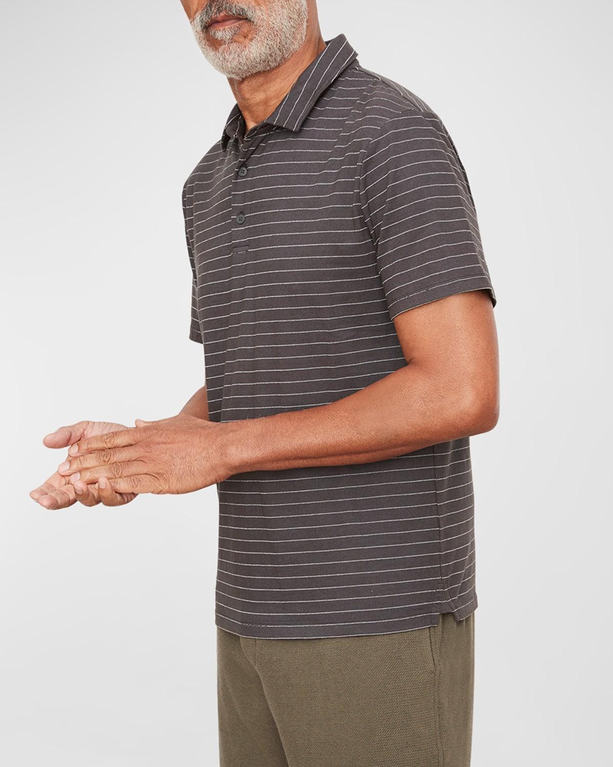 Vince Garment Dyed Fleck Stripe Polo Product Image