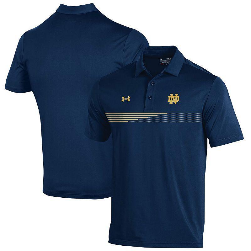 Mens Under Armour Notre Dame Fighting Irish Tee To Green Stripe Polo Blue Product Image