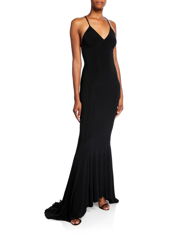 Womens Crisscross Scoopback Gown Product Image