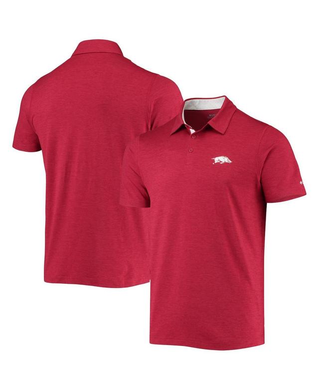 Mens Columbia Cardinal Arkansas Razorbacks Tech Trail Omni-Shade Polo Shirt Product Image