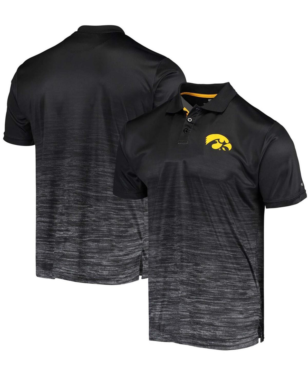 Mens Colosseum Black Iowa Hawkeyes Marshall Polo Product Image