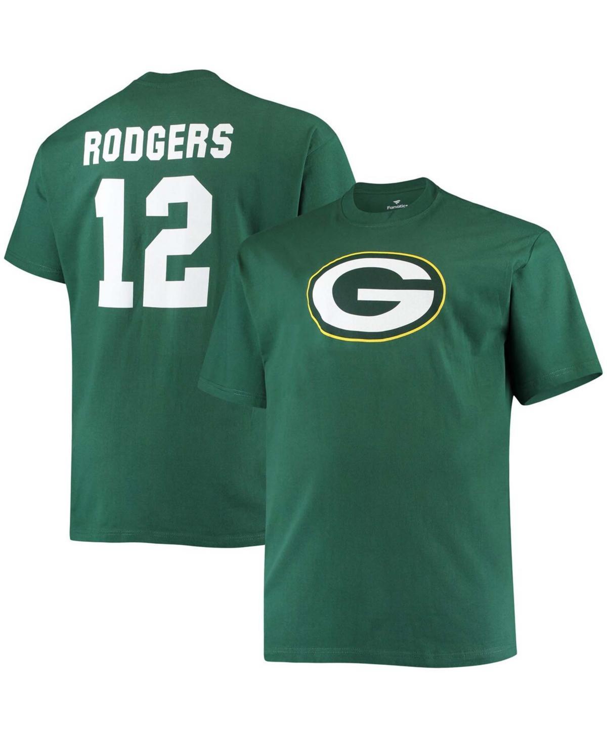 Mens Fanatics Branded Aaron Rodgers Bay Packers Big & Tall Player Name & Number T-Shirt Product Image