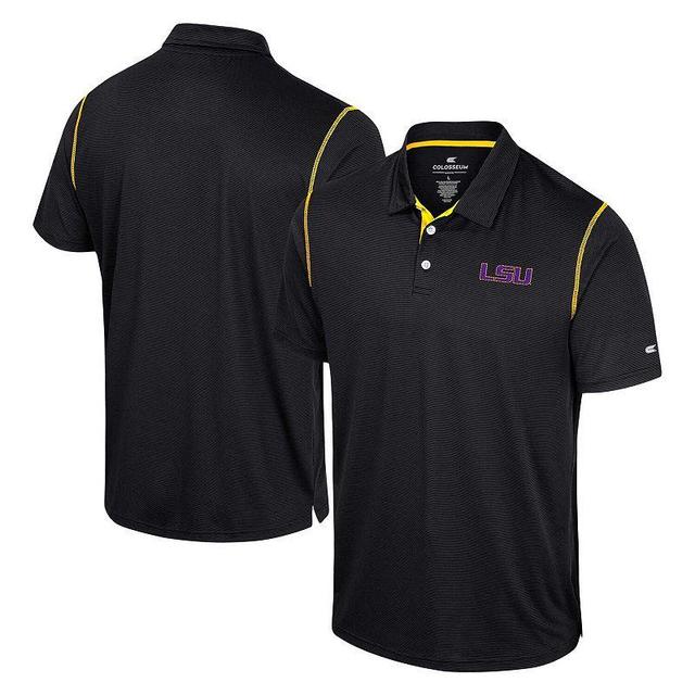 Mens Colosseum Black LSU Tigers Cameron Polo Product Image