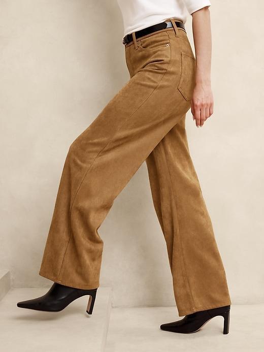 Ultra High-Rise Wide-Leg Vegan Suede Pant Product Image