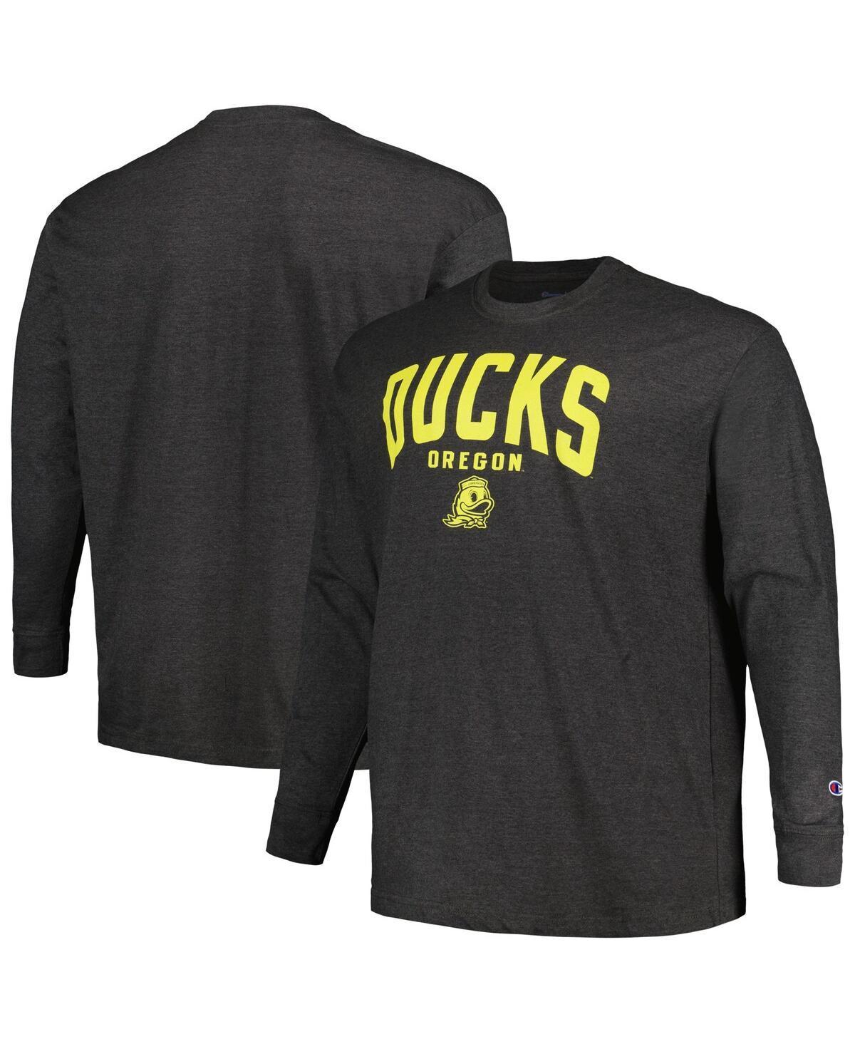 Champion Mens Charcoal Oregon Ducks Big Tall Arch Long Sleeve T-Shirt Product Image