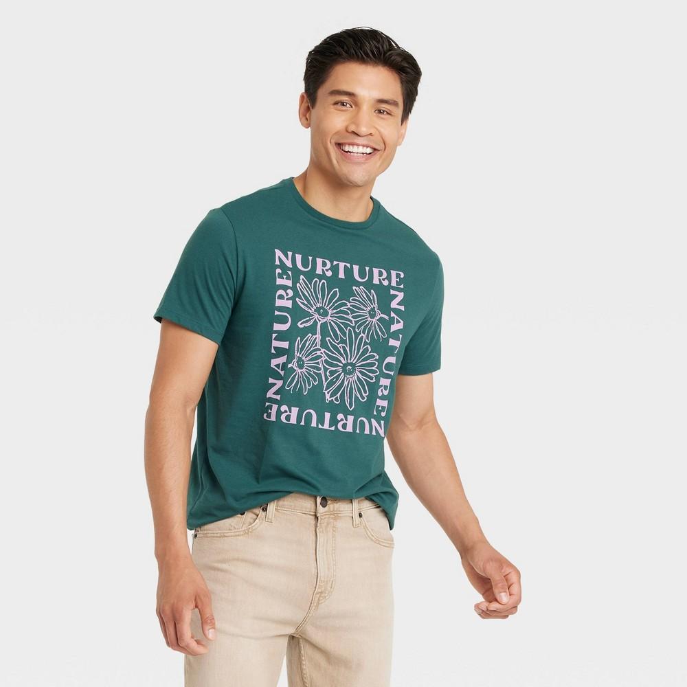 Mens Standard Fit Crewneck T-Shirt - Goodfellow & Co Dark Teal Product Image