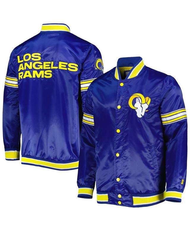 Mens Starter Royal Los Angeles Rams Midfield Satin Full-Snap Varsity Jacket Product Image