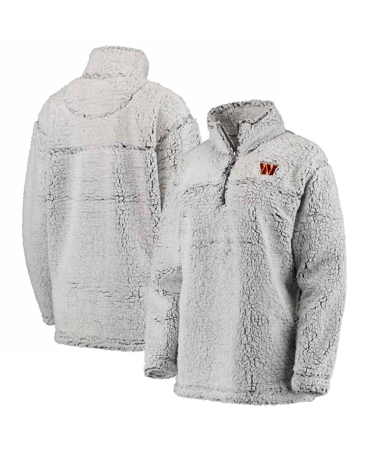 Womens G-iii 4Her by Carl Banks Gray Washington Commanders Sherpa Quarter-Zip Jacket Product Image