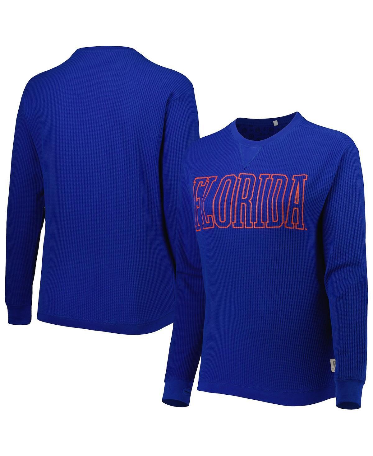 Womens Pressbox Royal Florida Gators Surf Southlawn Waffle-Knit Thermal Tri-Blend Long Sleeve T-shirt Product Image