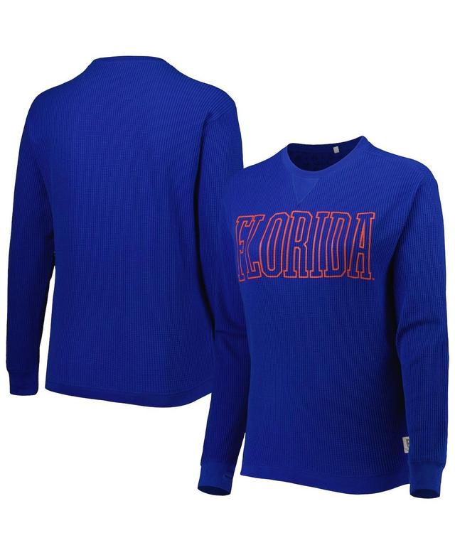 Womens Pressbox Royal Florida Gators Surf Plus Size Southlawn Waffle-Knit Thermal Tri-Blend Long Sleeve T-Shirt Blue Product Image