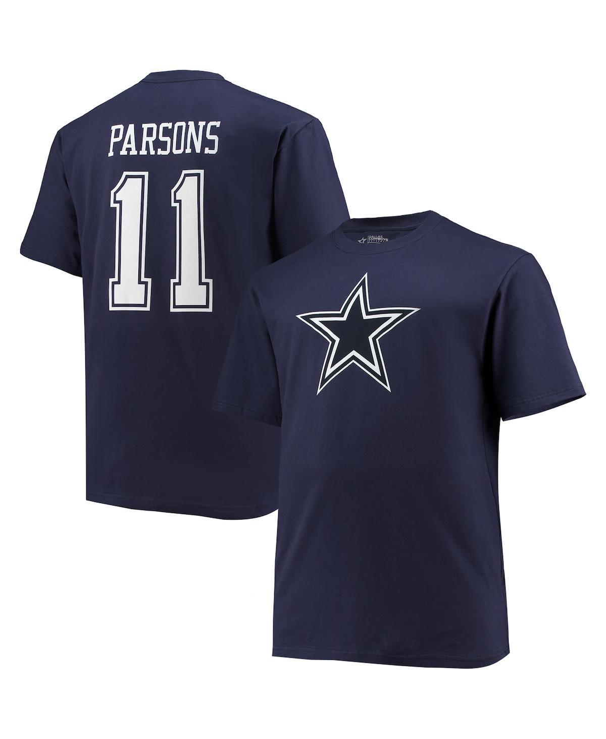 Men's Fanatics Branded Micah Parsons Navy Dallas Cowboys Big & Tall Player Name & Number T-Shirt Product Image