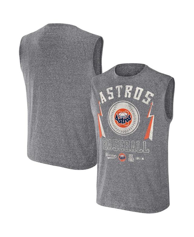 Mens Darius Rucker Collection by Fanatics Charcoal Distressed Houston Astros Muscle Tank Top Product Image