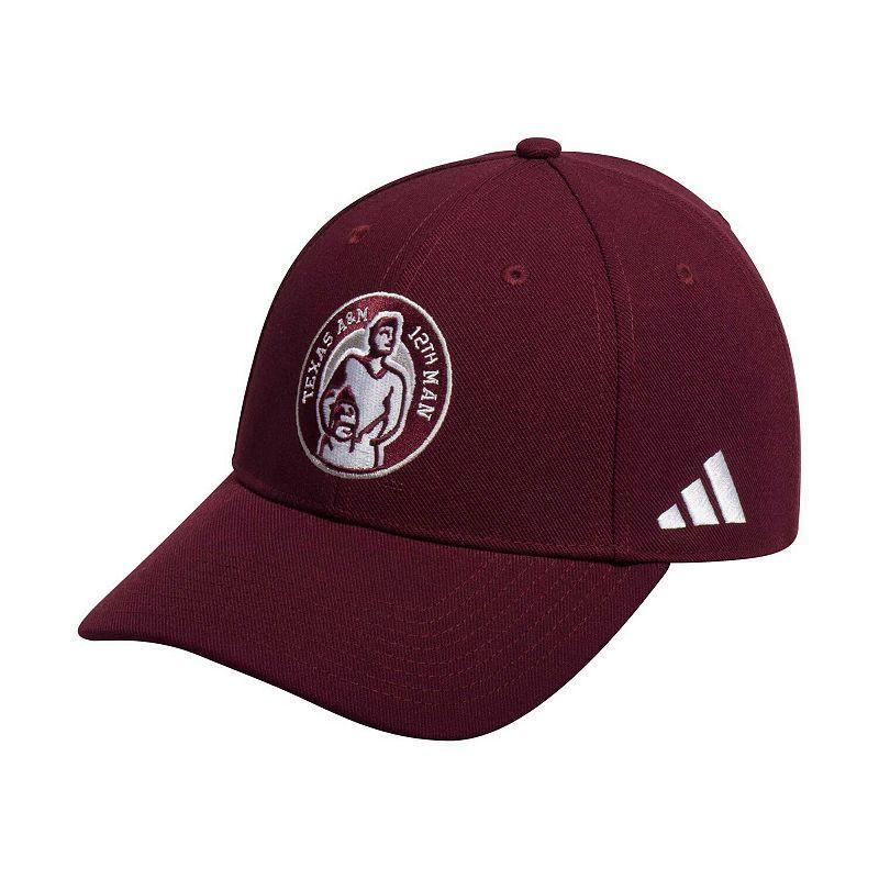 Mens adidas Maroon Texas A&M Aggies 12th Man Adjustable Hat Product Image