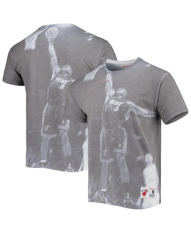 Mens Mitchell & Ness Dwyane Wade Gray Miami Heat Above The Rim Sublimated T-shirt Product Image