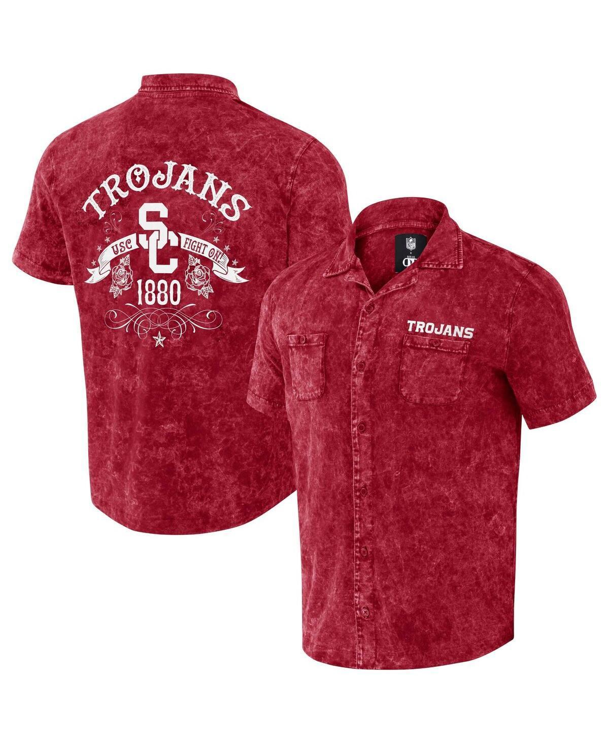 Mens Darius Rucker Collection by Fanatics Cardinal USC Trojans Team Color Button-Up Shirt Product Image