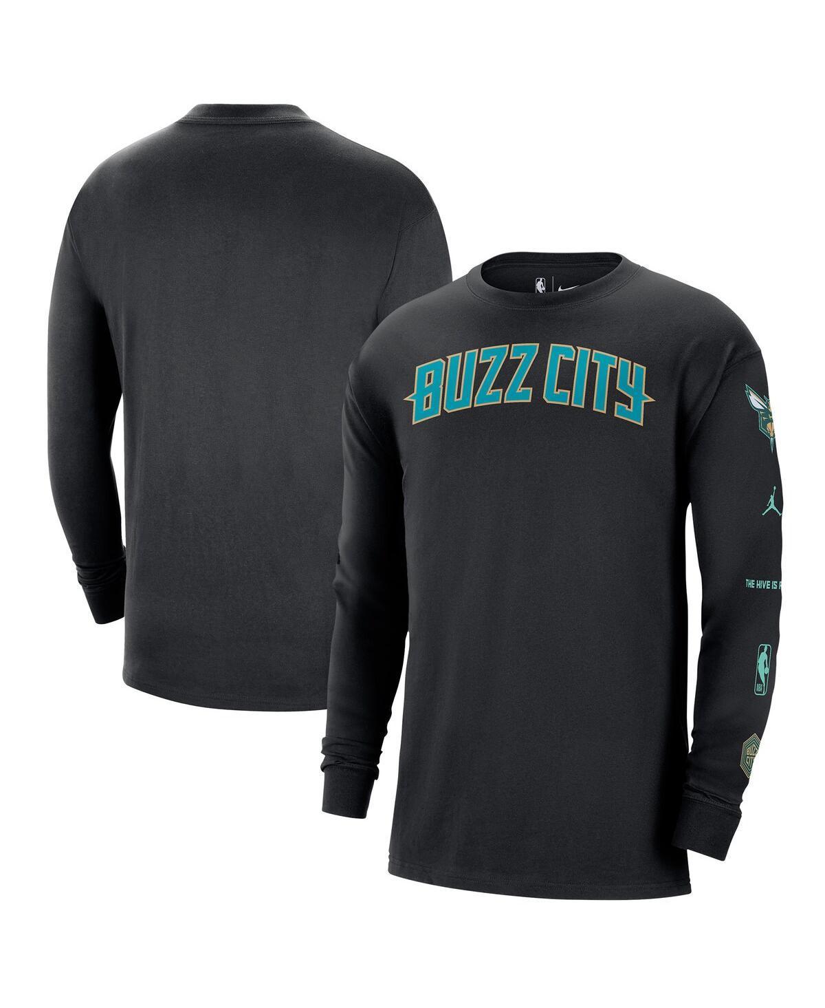 Mens Nike Black Charlotte Hornets 2023/24 City Edition Max90 Expressive Long Sleeve T-shirt Product Image