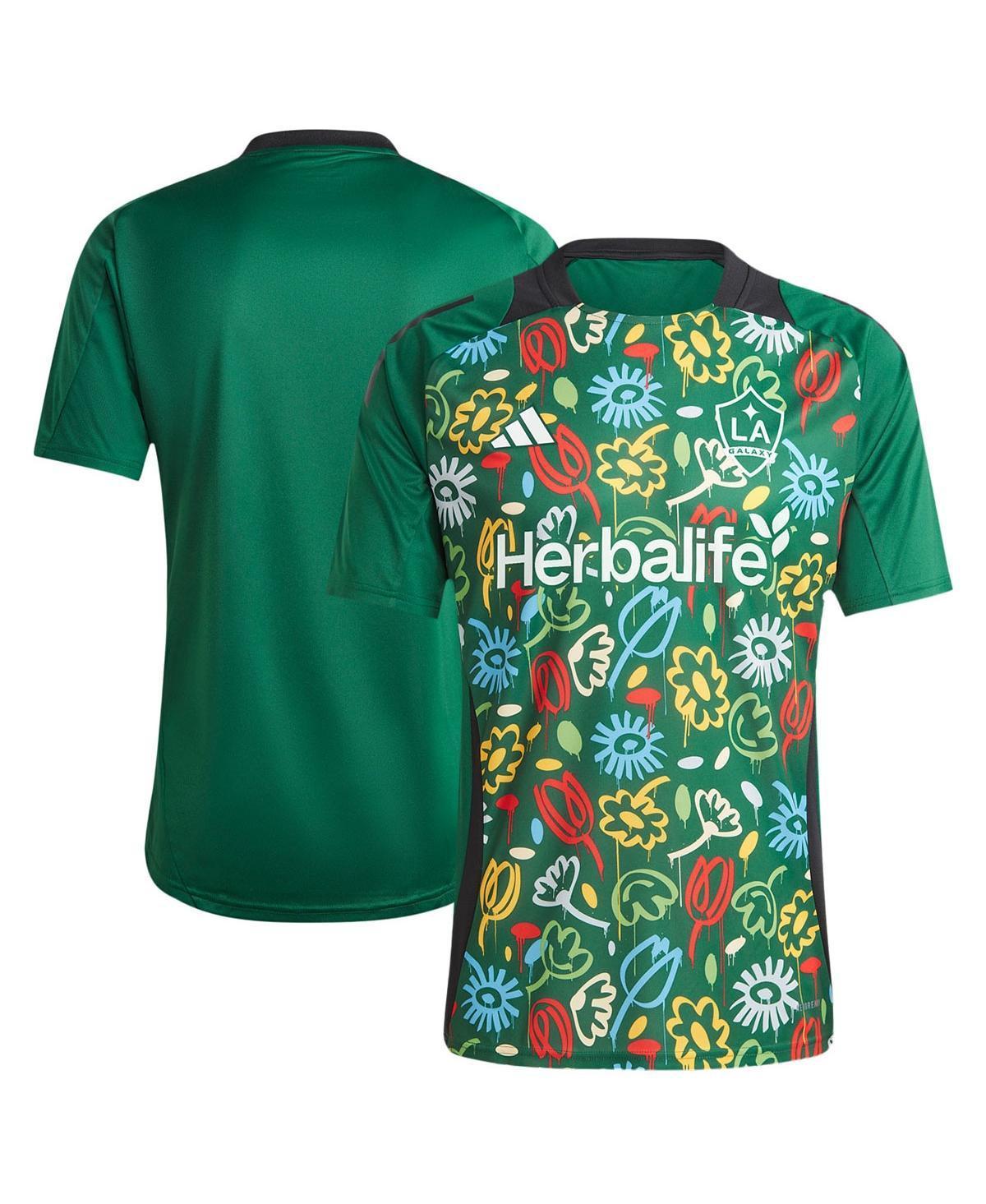 Adidas Mens Green La Galaxy 2024 One Planet Pre-Match Top - Green Product Image