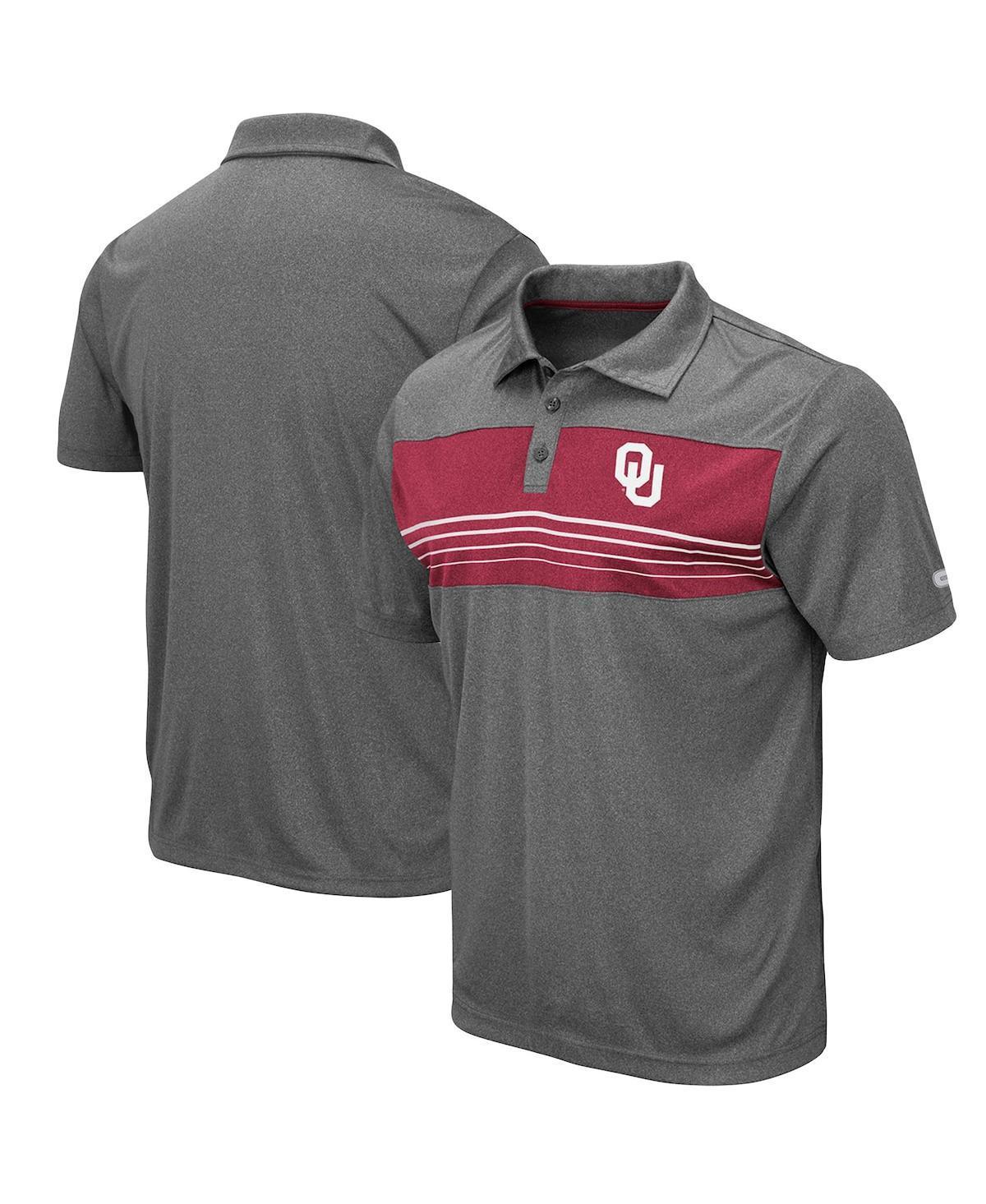 Mens Colosseum Heathered Charcoal Oklahoma Sooners Smithers Polo Shirt Product Image