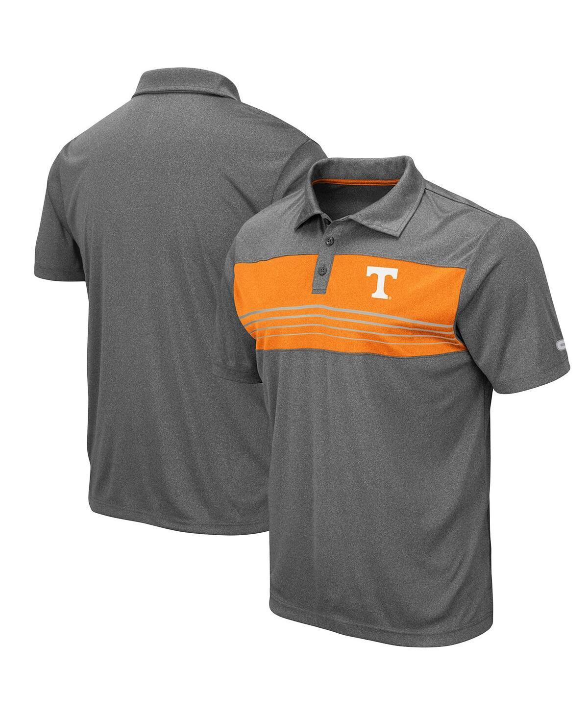 Mens Colosseum Heathered Charcoal Clemson Tigers Smithers Polo Shirt Product Image