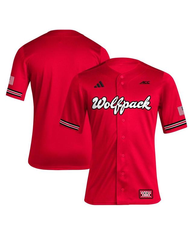 Adidas Mens Nc State Wolfpack Reverse Retro Replica jersey Baseball Jersey - Red Product Image