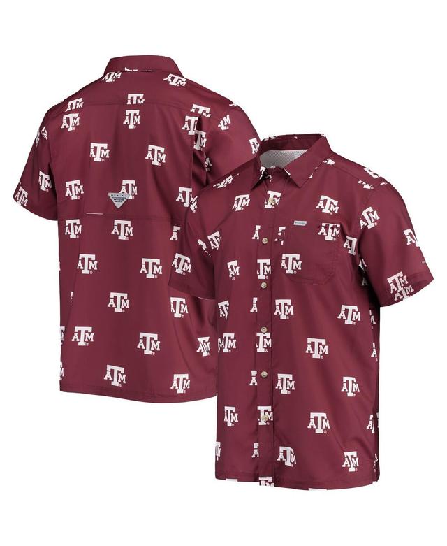 Mens Columbia Maroon Texas A&M Aggies Super Slack Tide Omni-Shade Button-Up Shirt Product Image