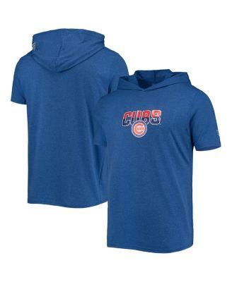 Mens New Era Heathered Royal Chicago Cubs Hoodie T-Shirt Product Image