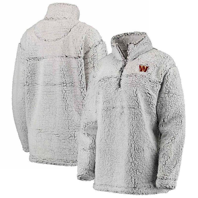 Womens G-iii 4Her by Carl Banks Gray Washington Commanders Sherpa Quarter-Zip Jacket Product Image