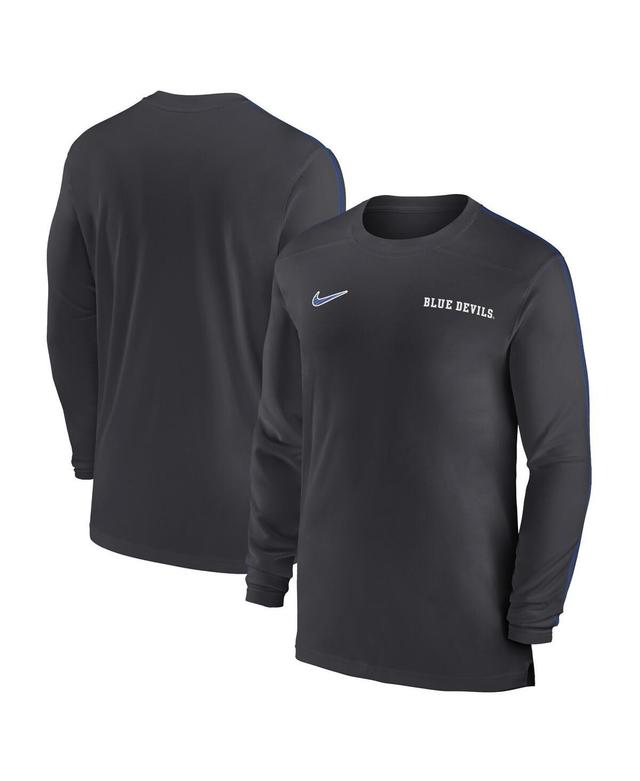 Nike Mens Duke Blue Devils 2024 Sideline Coach Uv Performance Long Sleeve T-Shirt - White Product Image