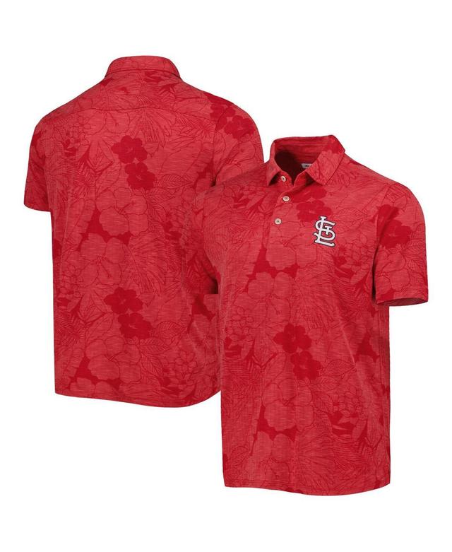 Mens Tommy Bahama Red St. Louis Cardinals Miramar Blooms Polo Shirt Product Image