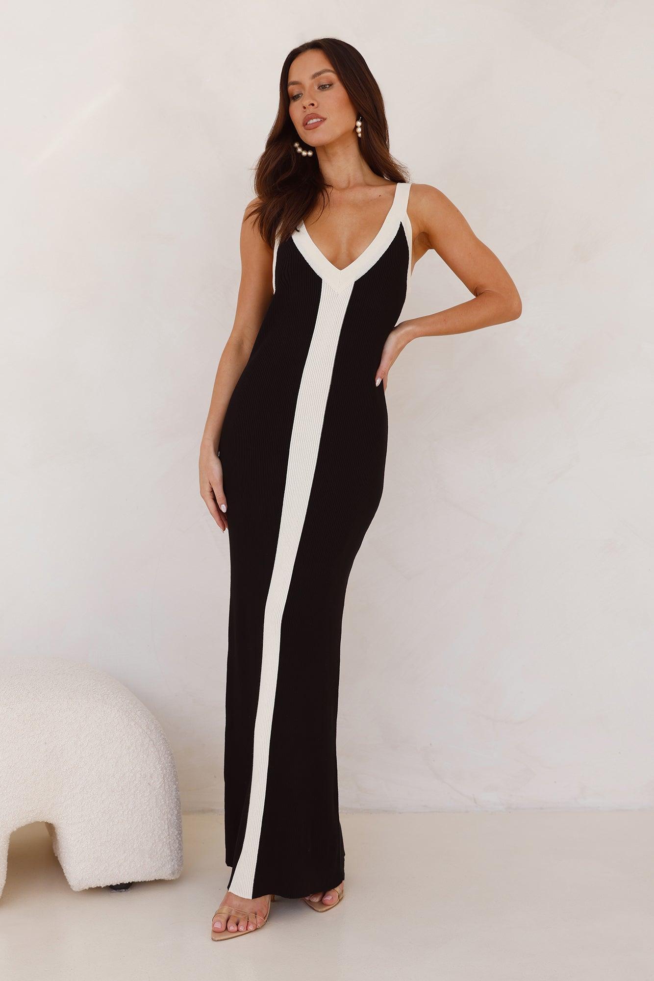 Same Days Ribbed Maxi Dress Black Product Image