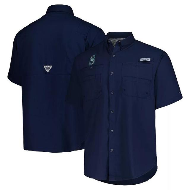 Mens Columbia Seattle Mariners Tamiami Omni-Shade Button-Down Shirt Blue Product Image