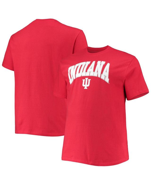 Mens Champion Crimson Indiana Hoosiers Big & Tall Arch Over Wordmark T-Shirt Product Image