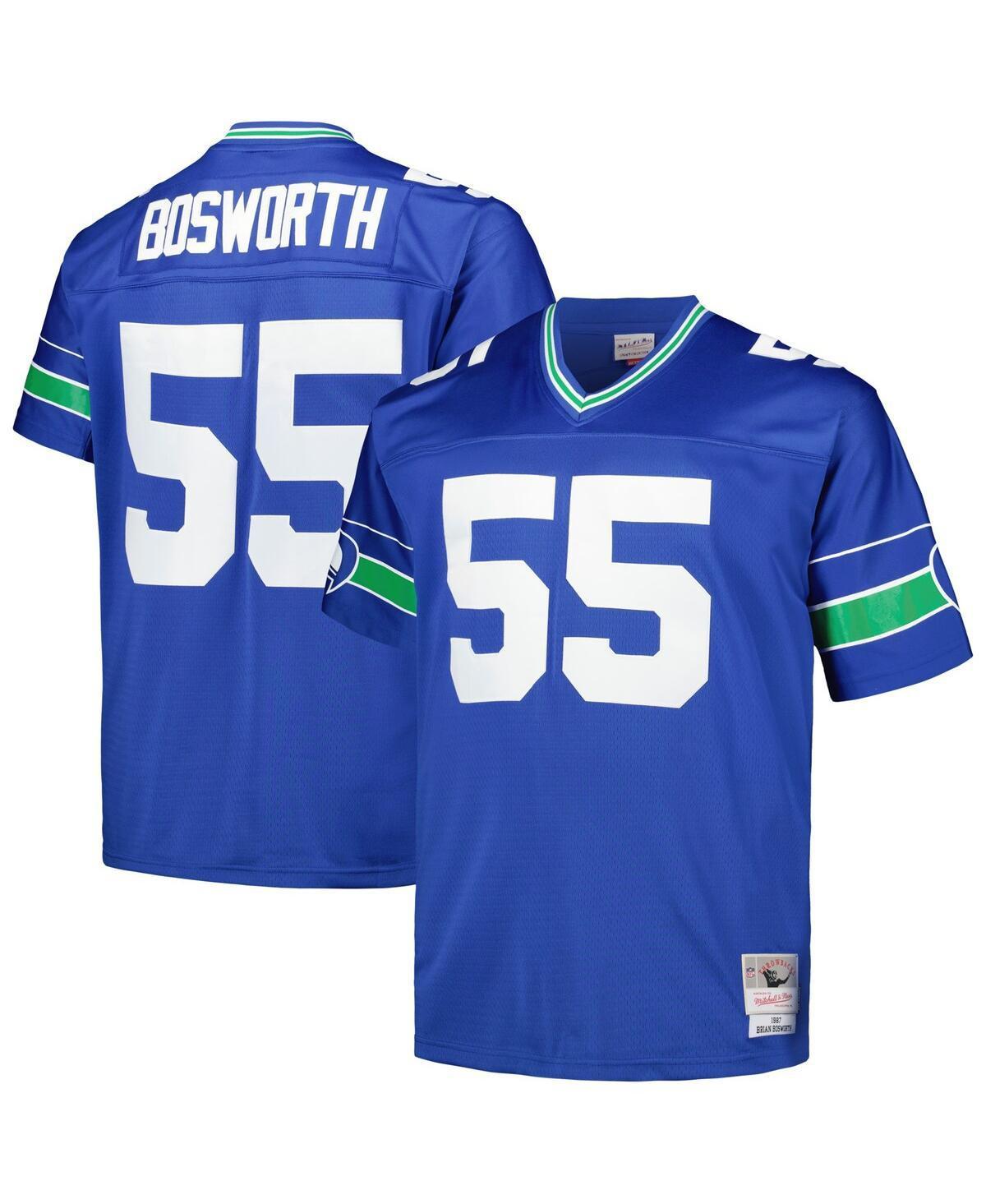 Mens Mitchell & Ness Brian Bosworth Royal Seattle Seahawks Big & Tall 1987 Legacy Retired Player Jersey - Royal Product Image