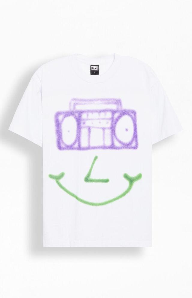 Obey Men's Happy Boombox Heavyweight T-Shirt Product Image