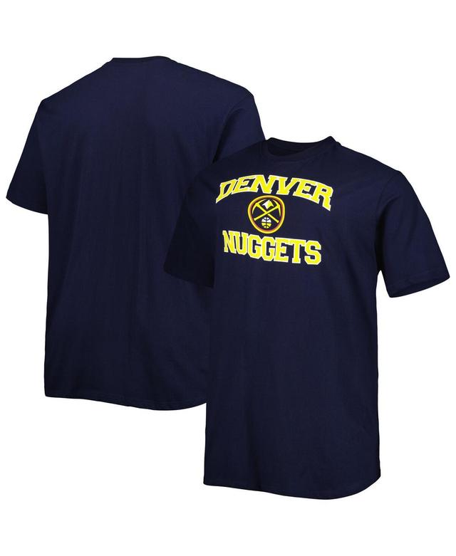 Mens Navy Denver Nuggets Big and Tall Heart and Soul T-shirt Product Image