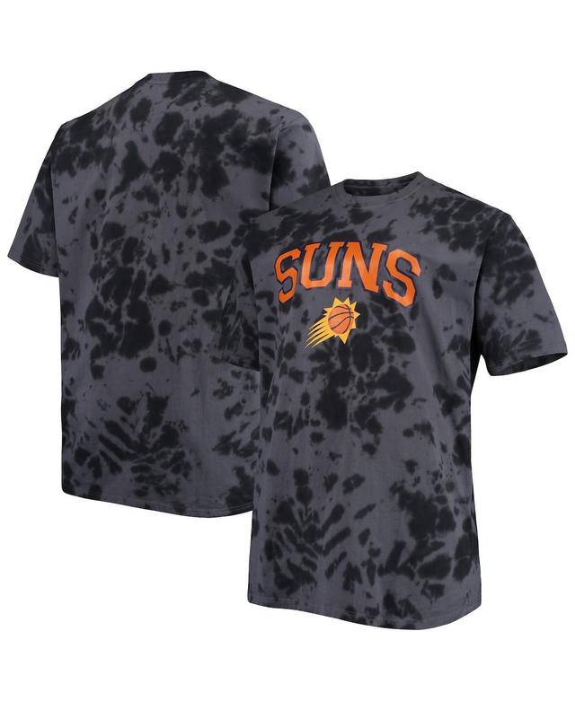 Mens Black Phoenix Suns Big & Tall Marble Dye Tonal Performance T-Shirt Product Image