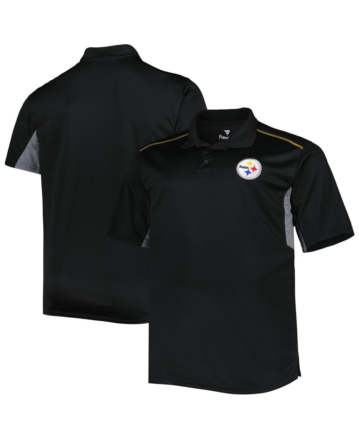 Mens Black Pittsburgh Steelers Big and Tall Team Color Polo Shirt Product Image