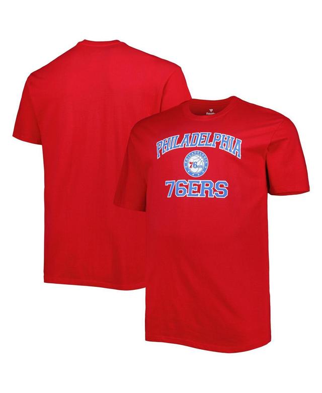 Mens Red Philadelphia 76ers Big & Tall Heart & Soul T-Shirt Product Image