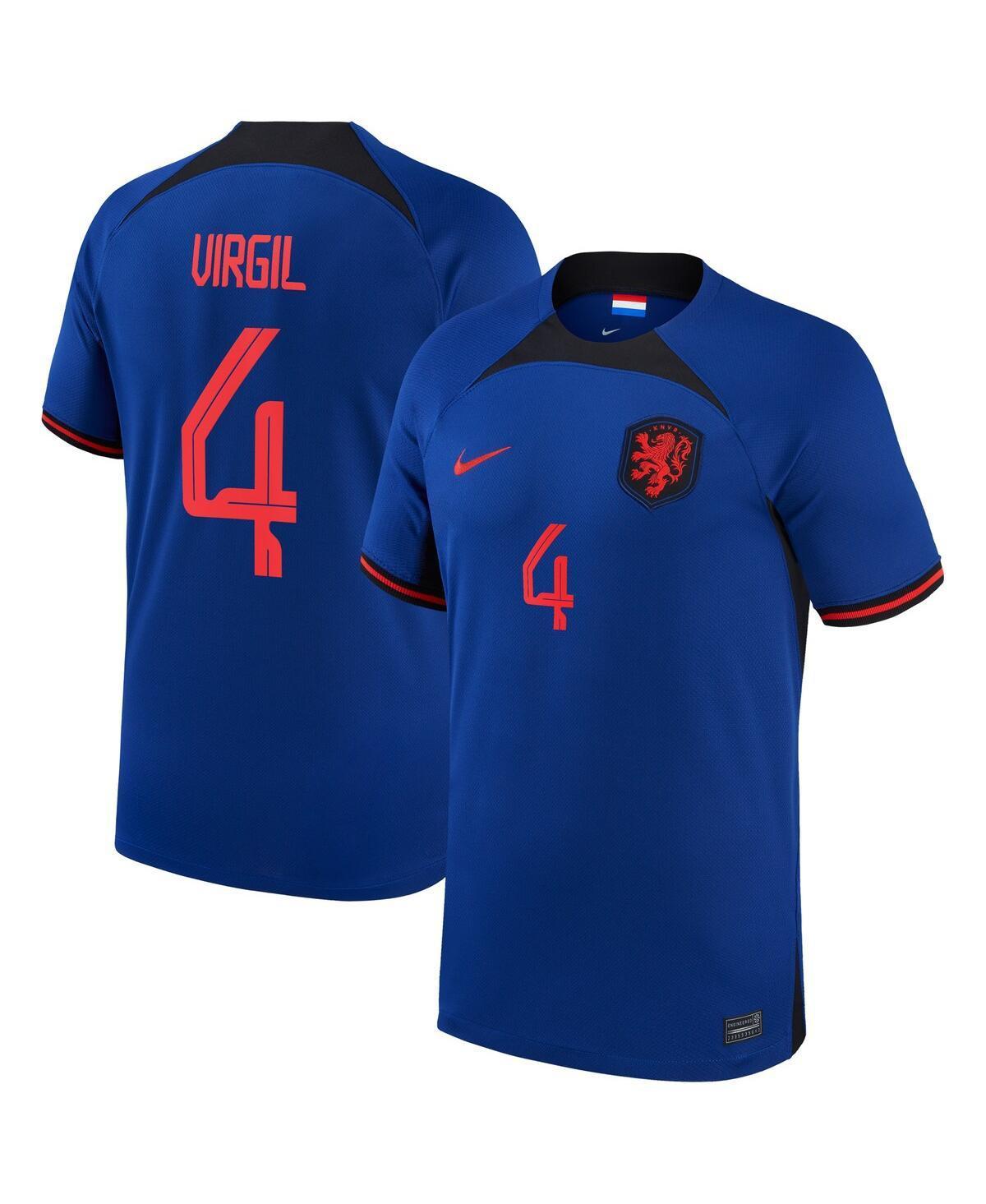 Mens Nike Virgil Van Dijk Blue Netherlands National Team 2022/23 Away Breathe Stadium Replica Player Jersey - Blue Product Image