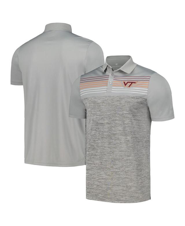 Mens Colosseum Gray Virginia Tech Hokies Cybernetic Polo Product Image