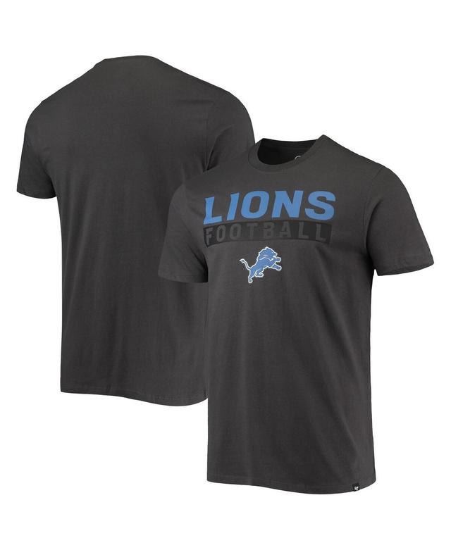 Mens 47 Charcoal Detroit Lions Dark Ops Super Rival T-shirt Product Image