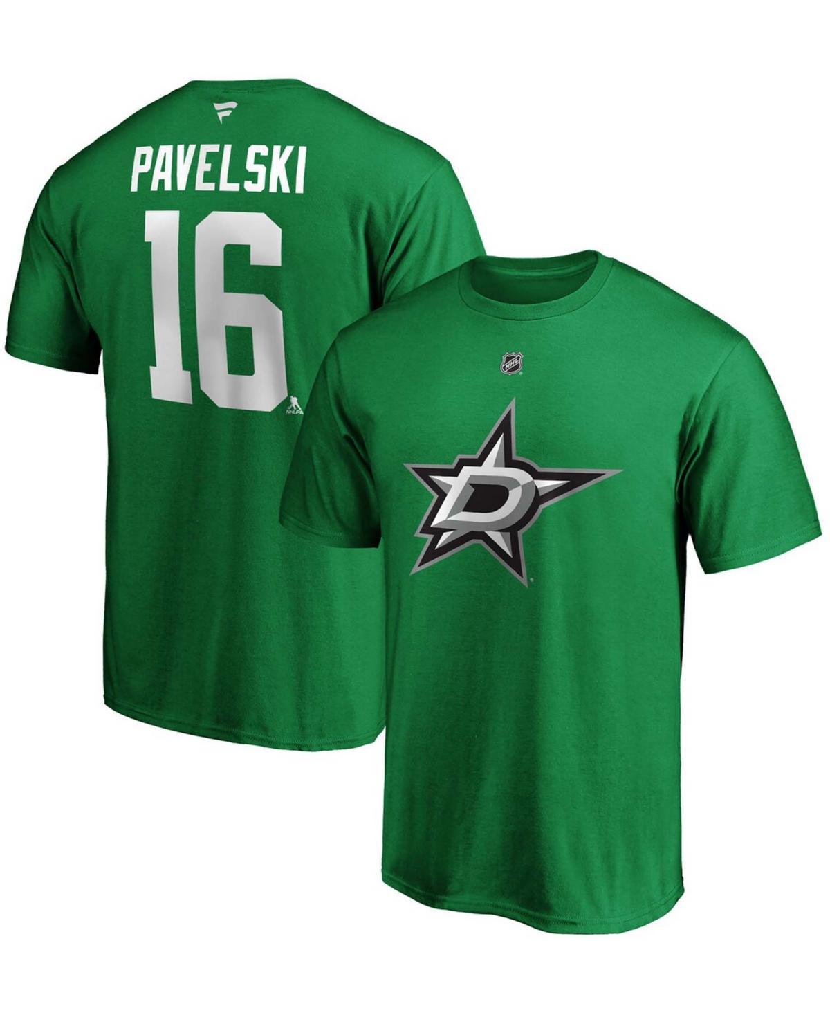 Mens Jamie Benn Kelly Green Dallas Stars Authentic Stack Name and Number T-shirt Product Image